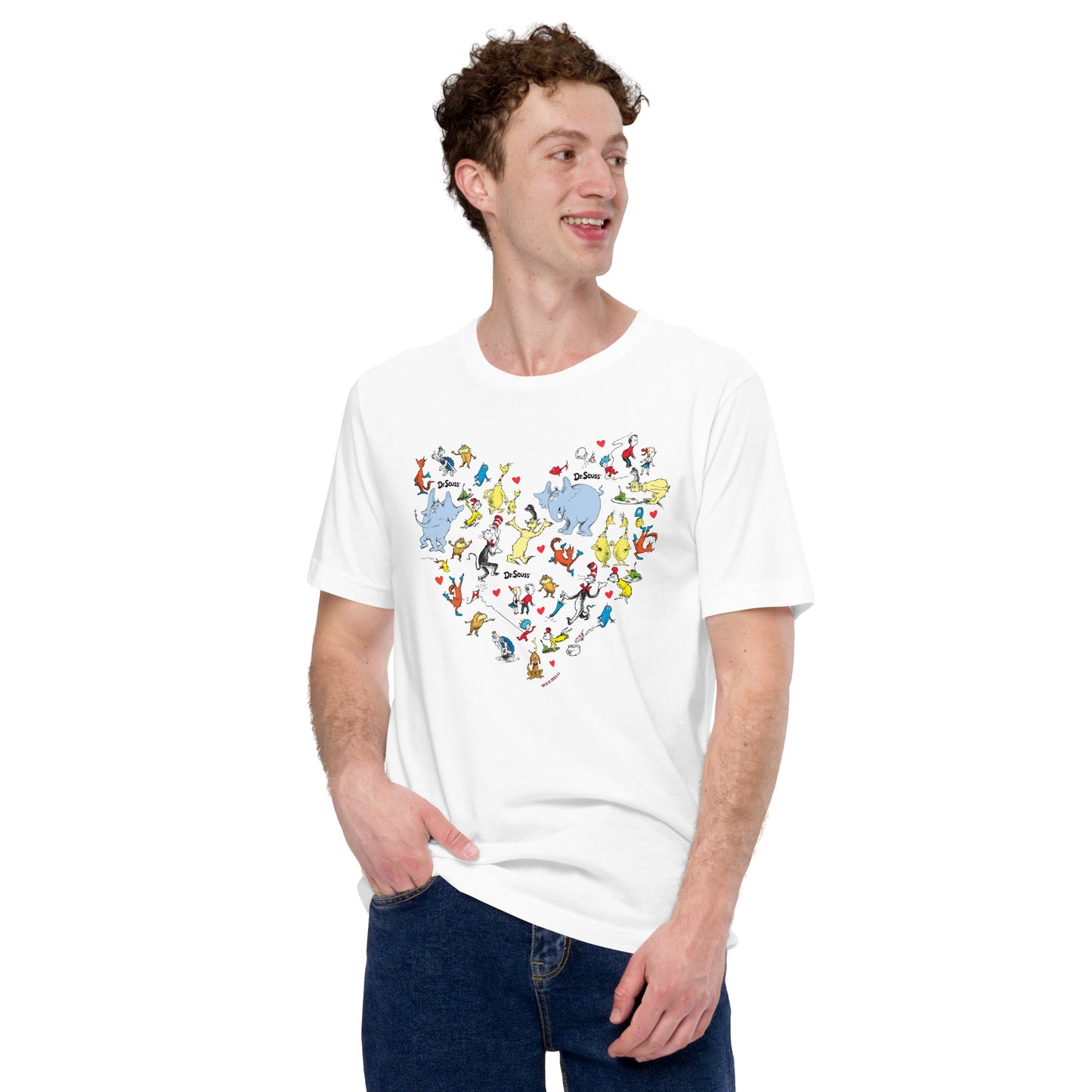 The Cat In The Hat T-Shirt Characters And Hearts