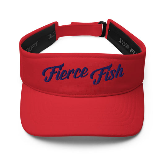 Dr. Seuss Fierce Fish Embroidered Visor Red
