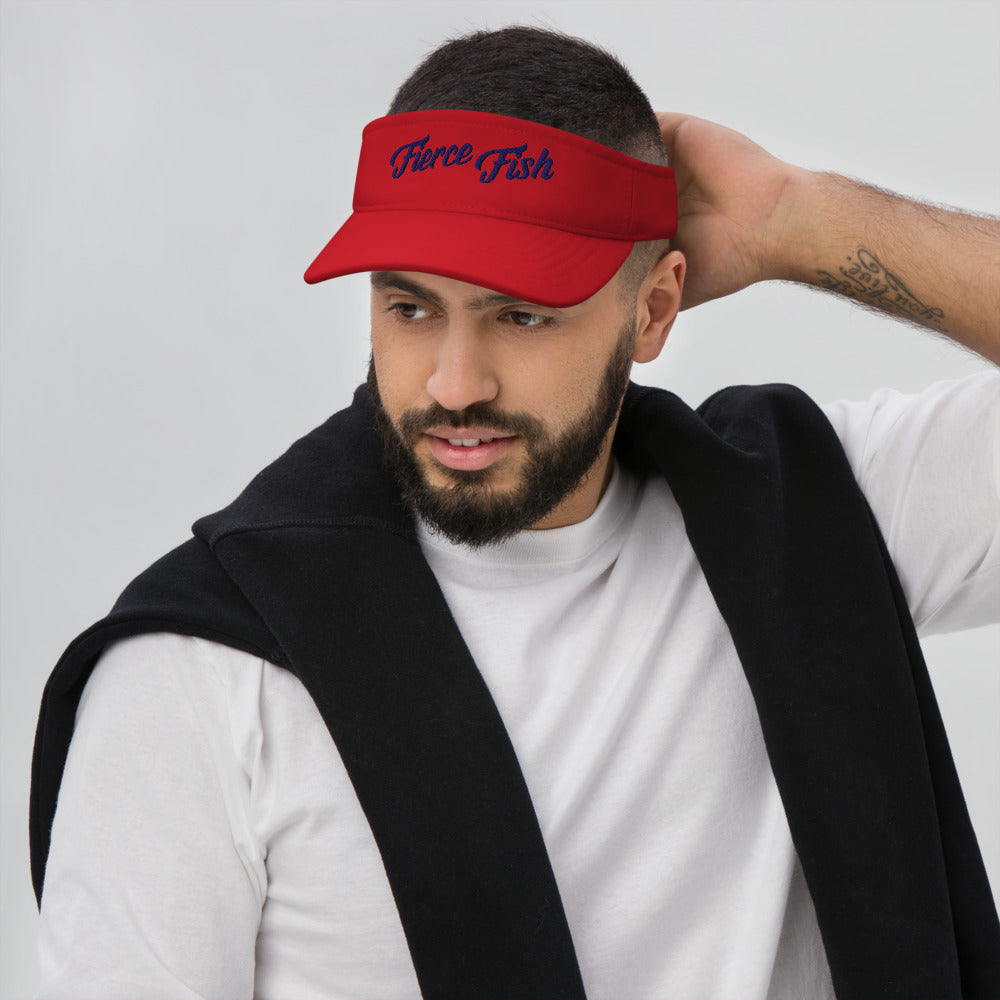 One Fish, Two Fish Fierce Fish Embroidered Visor