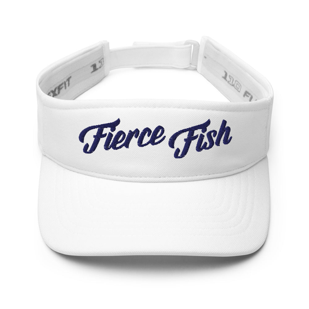 Dr. Seuss Fierce Fish Embroidered Visor White