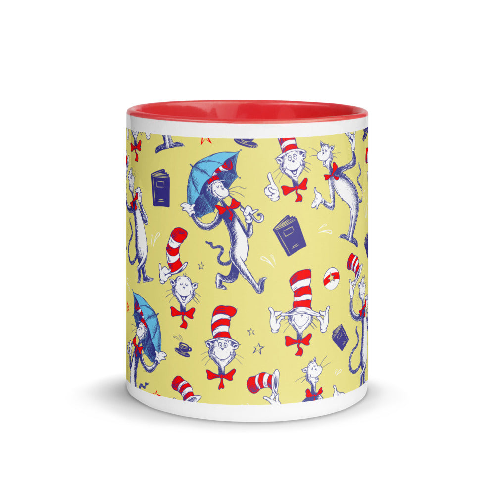 The Cat in the Hat Cat Pattern Two-tone Mug - Thumbnail 3