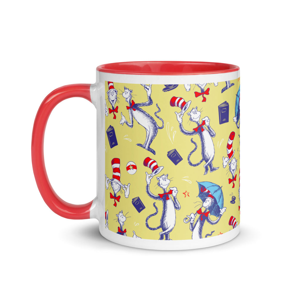 The Cat in the Hat Cat Pattern Two-tone Mug - Thumbnail 4