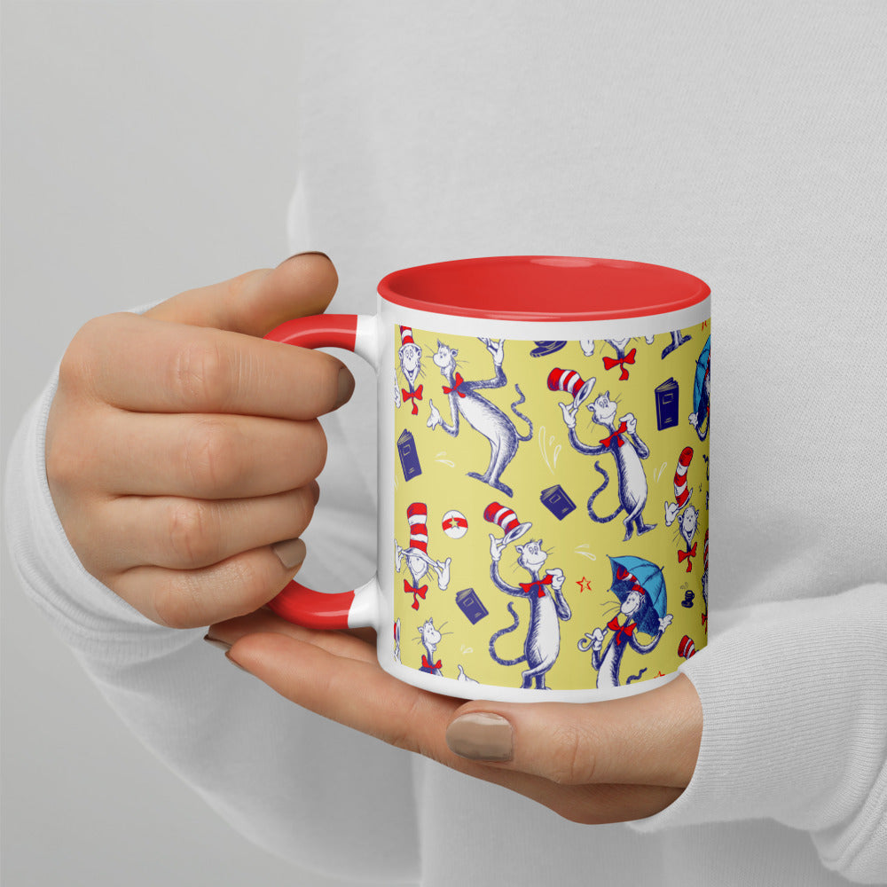The Cat in the Hat Cat Pattern Two-tone Mug - Thumbnail 5