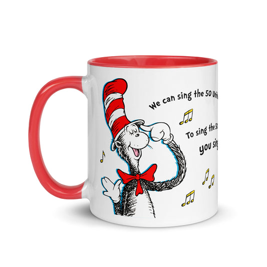 The cat in the hat mug sing the 50 states - red