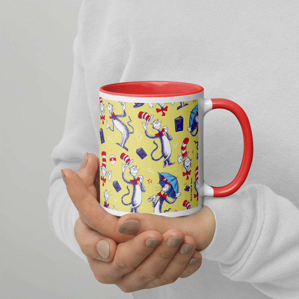 The Cat in the Hat Cat Pattern Two-tone Mug