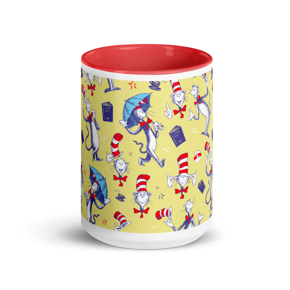 The Cat in the Hat Cat Pattern Two-tone Mug