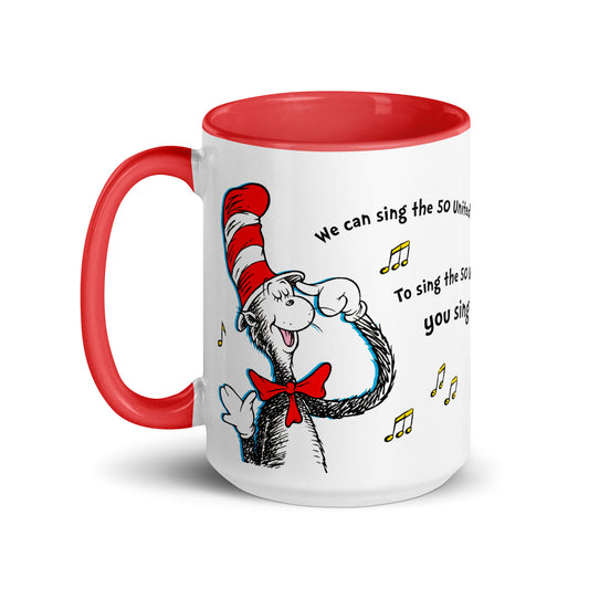 The cat in the hat mug sing the 50 states - red