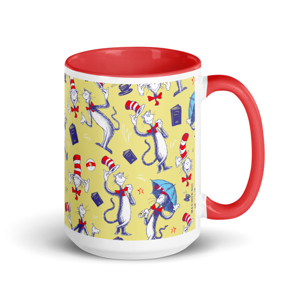 The Cat in the Hat Cat Pattern Two-tone Mug - Thumbnail 2