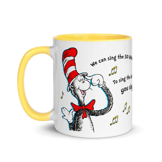 The cat in the hat mug sing the 50 states - yellow