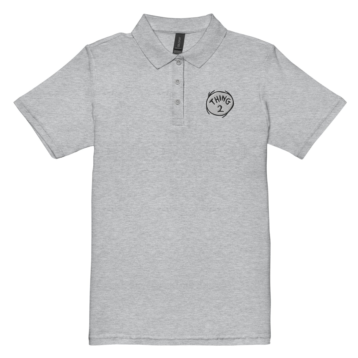 The Cat in the Hat Thing 2 Women's Polo Shirt Sport Grey