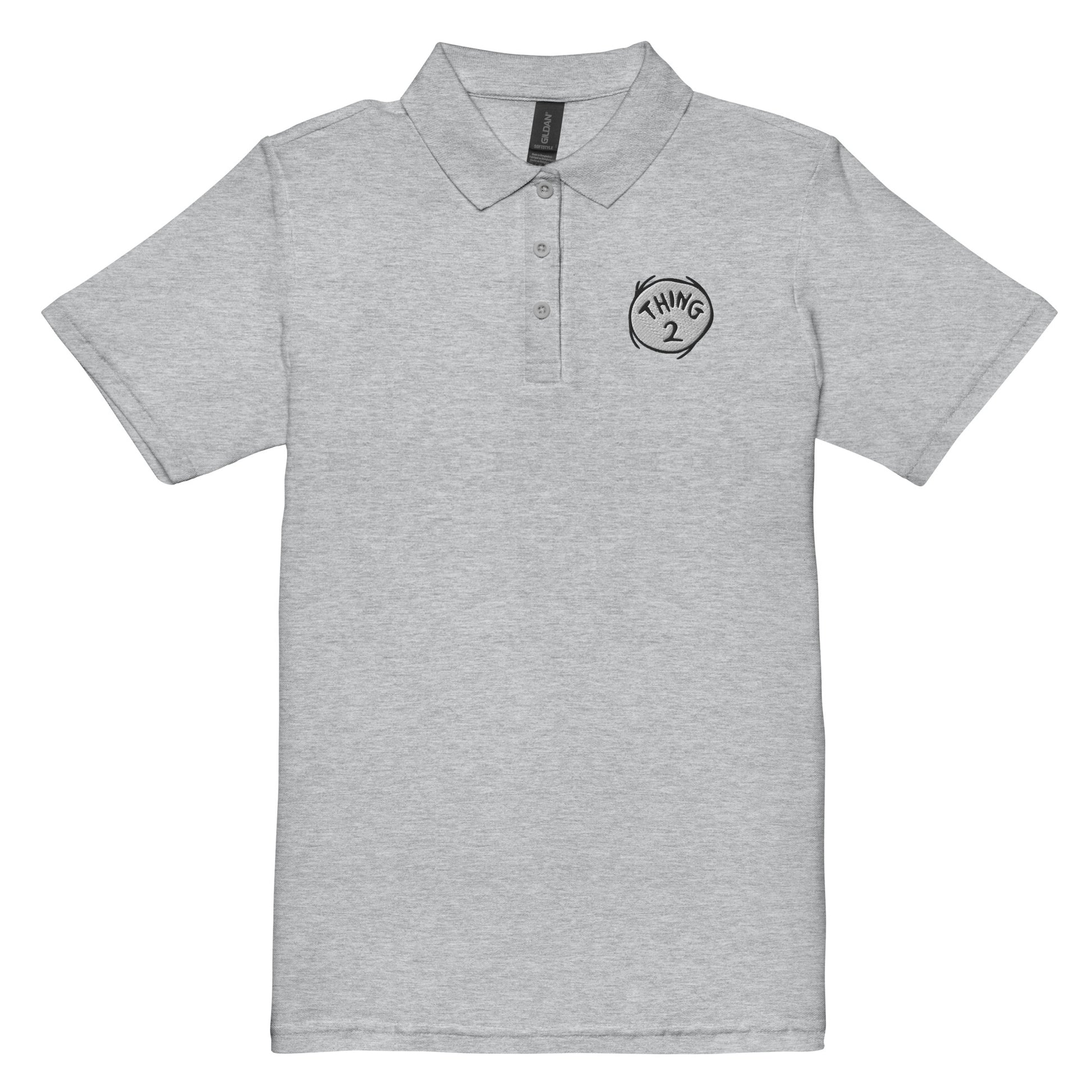The Cat in the Hat Thing 2 Women's Polo Shirt Sport Grey