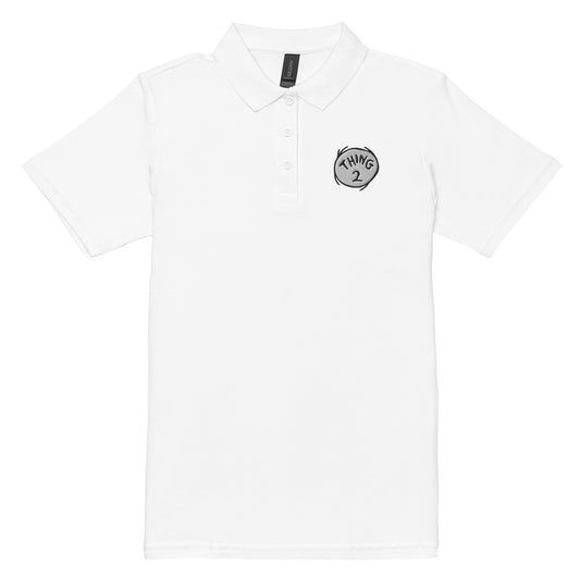 The cat in the hat thing 2 women's polo shirt - white