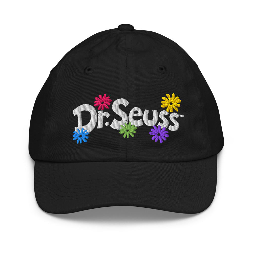 The Cat in the Hat Spring Things Flowers Youth Baseball Hat Black