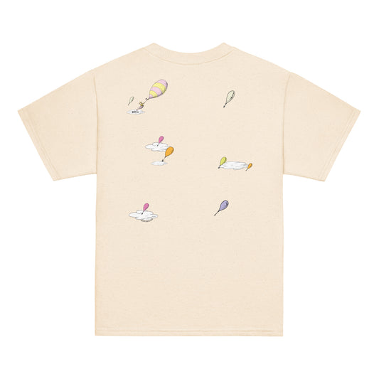 Oh, the places you’ll go! kids t-shirt hot air balloons - natural