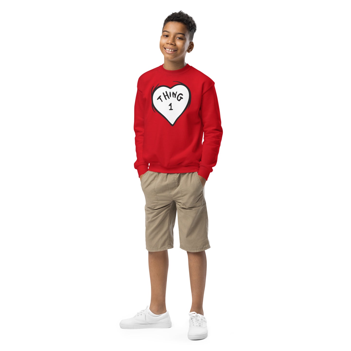 The Cat in the Hat Kids Sweatshirt Heart Thing One
