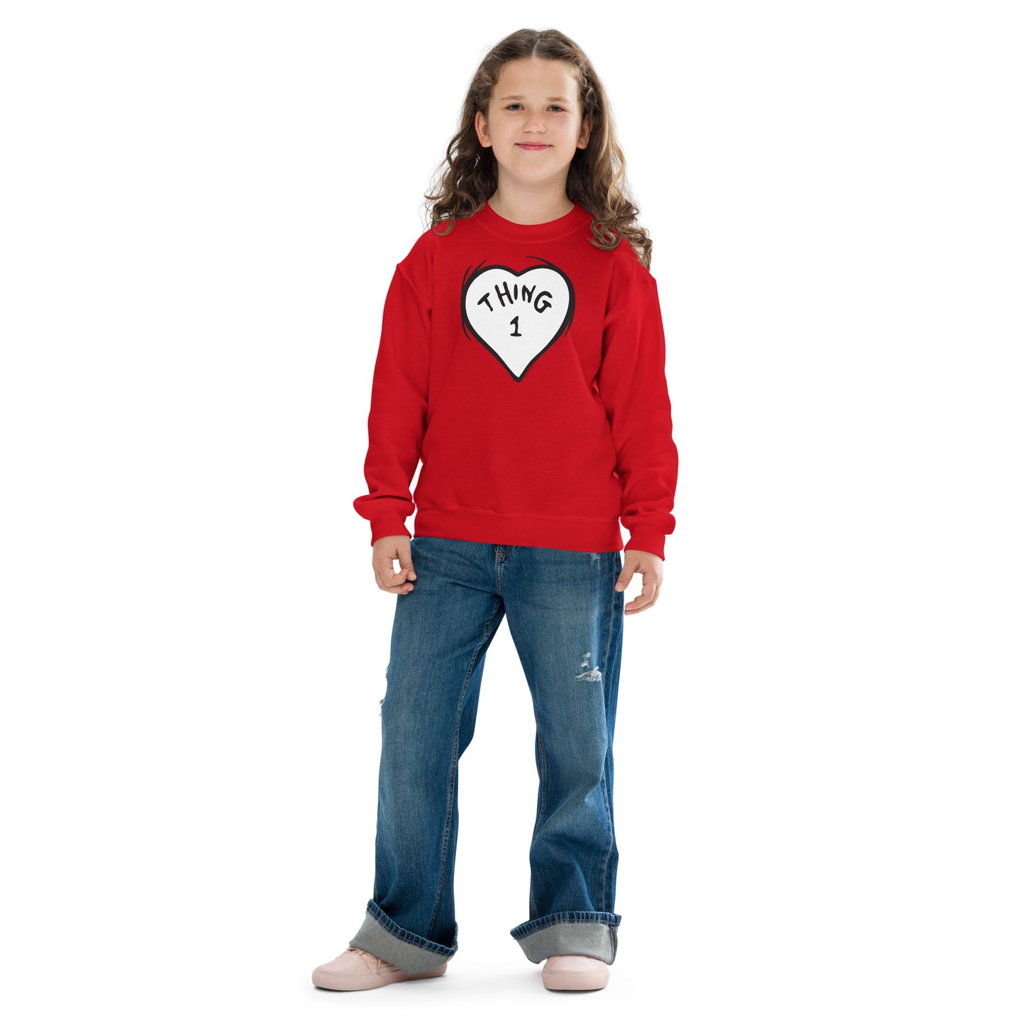 The Cat in the Hat Kids Sweatshirt Heart Thing One