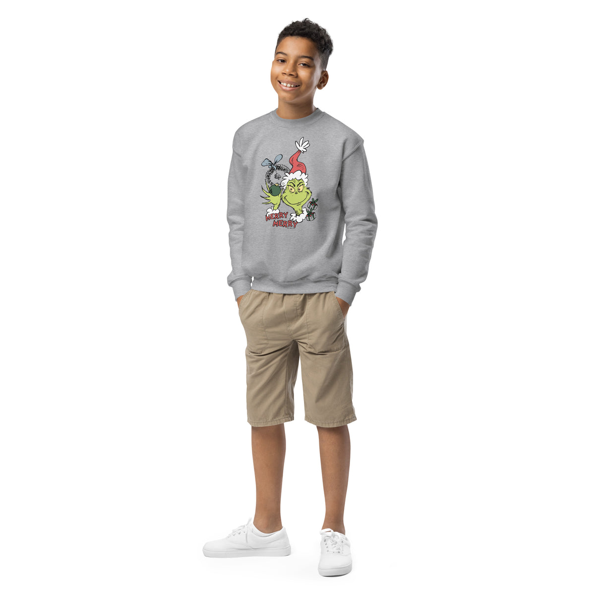 The Grinch Kids Sweatshirt Merry Merry