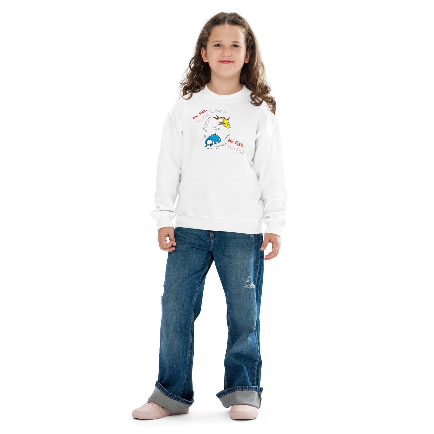 The Cat In The Hat Kids Sweatshirt Me Fish, You Fish