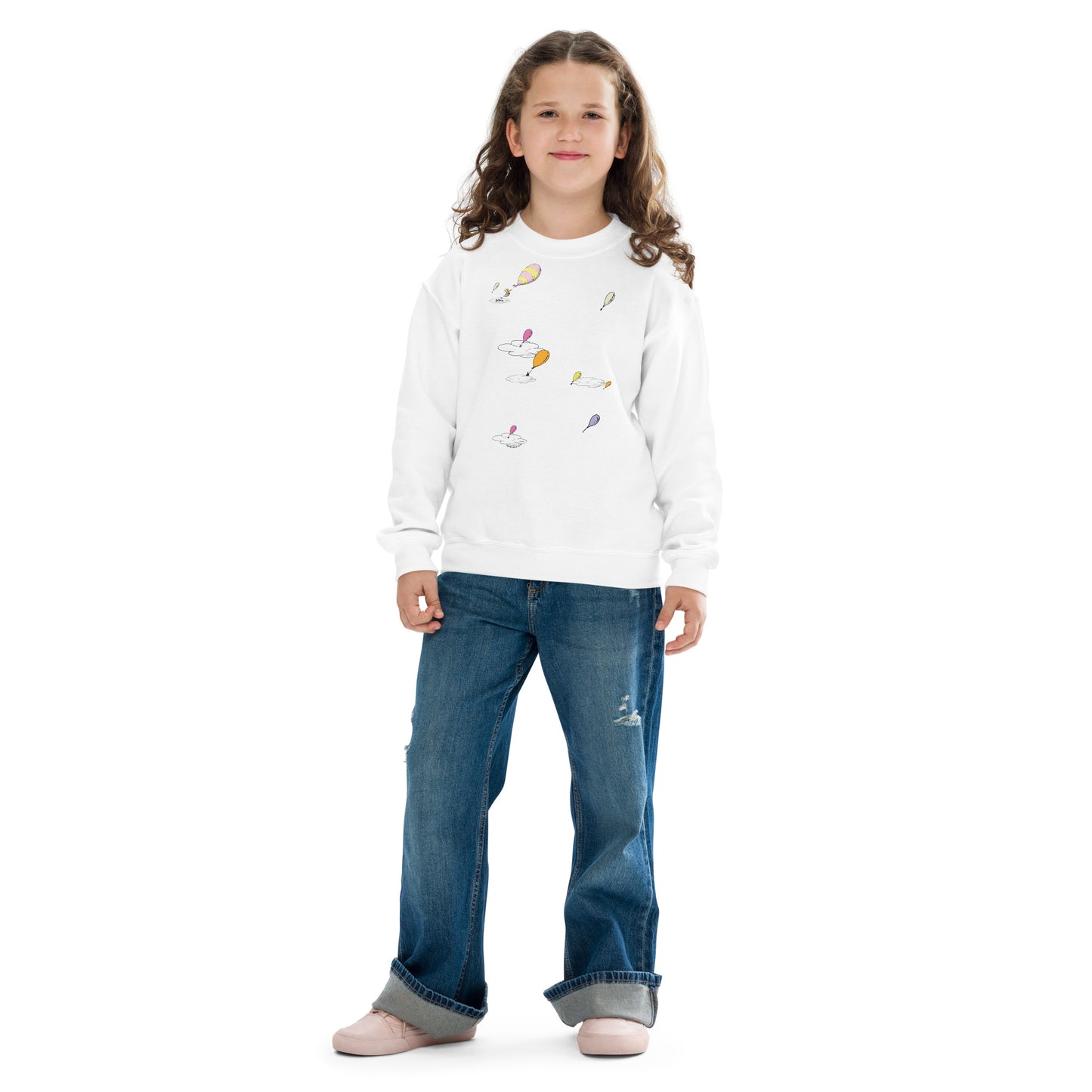 Oh, the Places You’ll Go! Kids Sweatshirt Hot Air Balloons