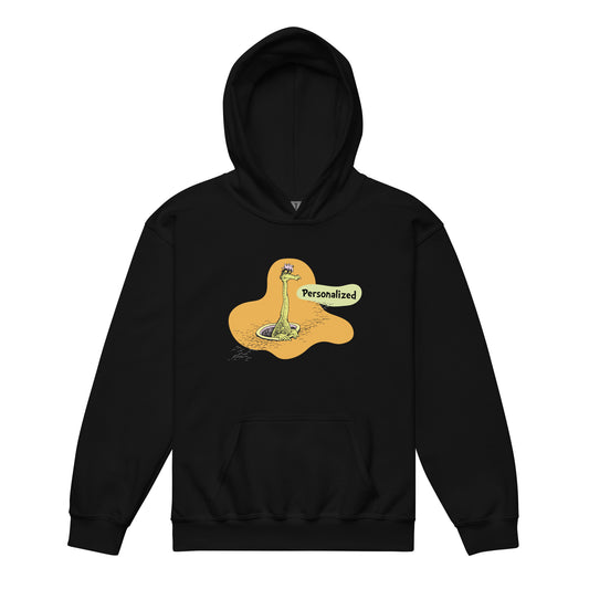 Oh! the Places You'll Go Personalized Youth Hoodie Black