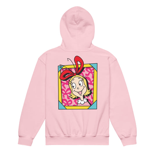 Grinch youth hoodie cindy lou who every who pop - light pink