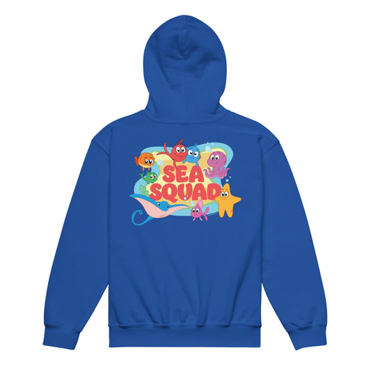 Red Fish, Blue Fish Sea Squad Kids Hoodie Royal