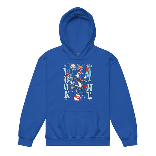 The Cat in the Hat Look At Me Youth Hoodie Royal