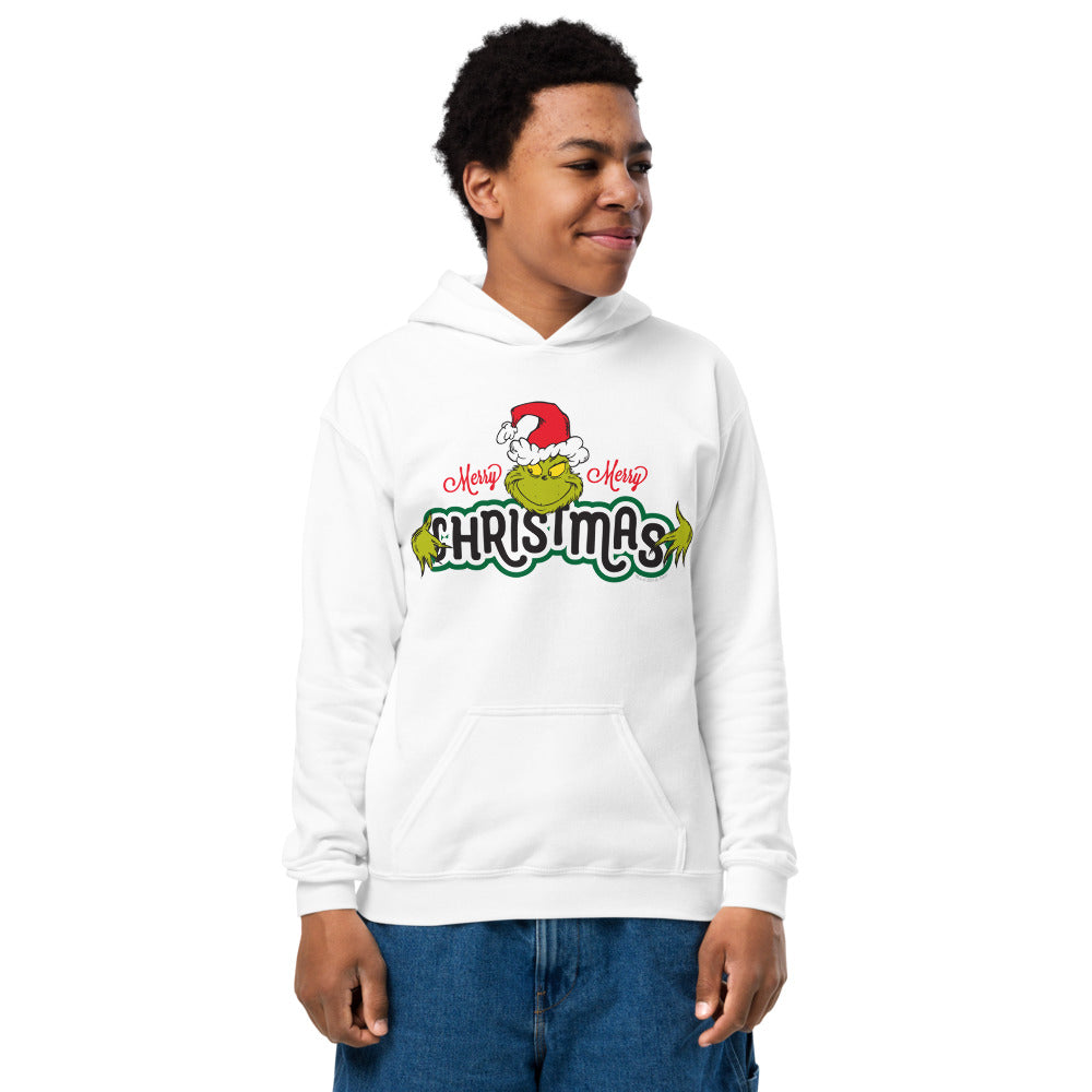 The Grinch Merry Merry Christmas Kid's Hoodie