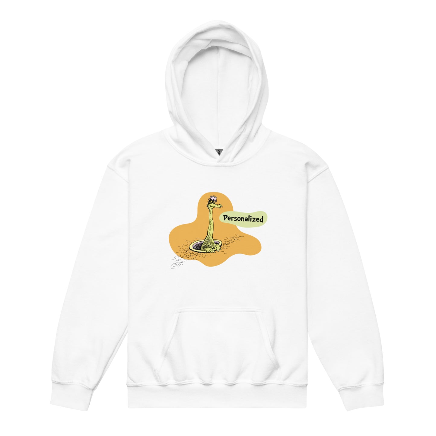 Oh! the Places You'll Go Personalized Youth Hoodie White