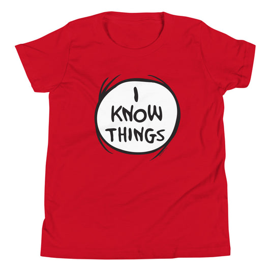 The Cat in the Hat I Know Things Kids T-Shirt Red