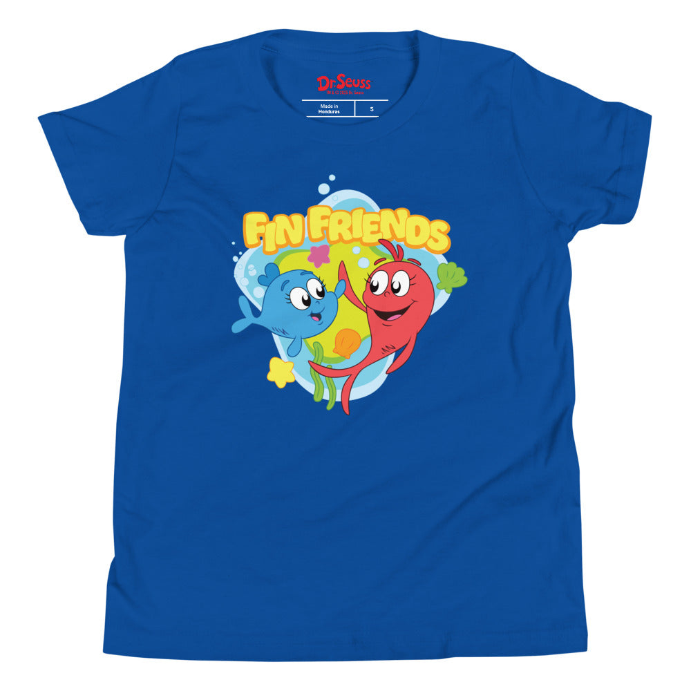 Red Fish, Blue Fish Fin Friends Kids T-Shirt True Royal
